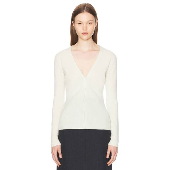THE ROW  Imperia Cashmere Cardigan Sweater in Pale Green XS - Picture 1 of 4